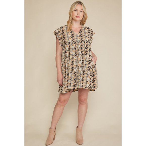 entro Dresses & Skirts - Entro Floral Ruffle Tiered Dress